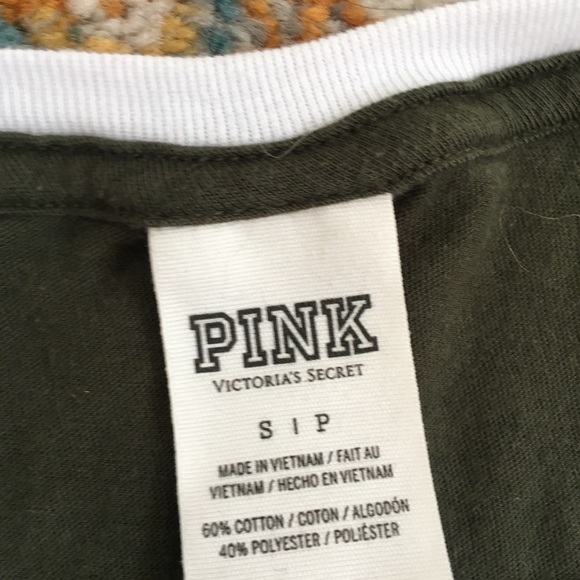 Victorias Secret PINK | hunter green sequin T Shirt - Picture 2 of 4